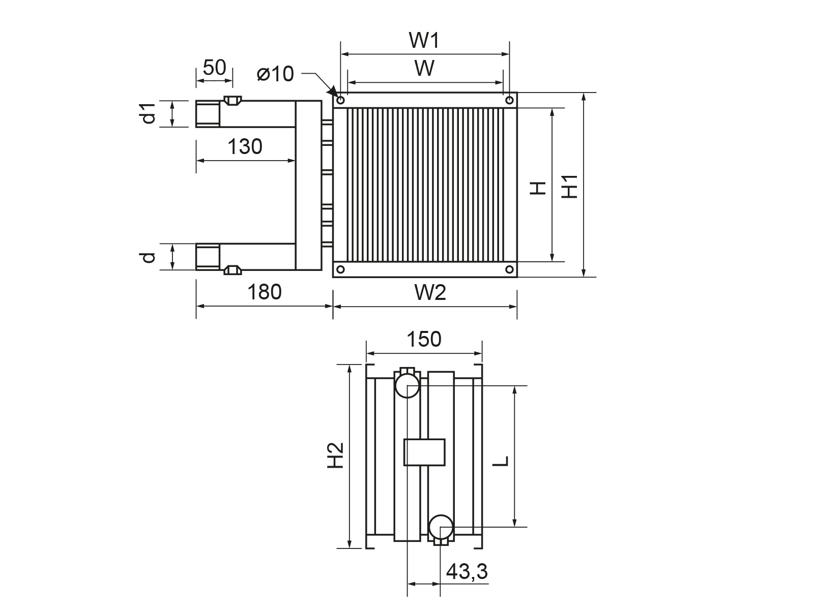 Водяной нагреватель Ecoclima Pro Vent ECT WH-T 400*400