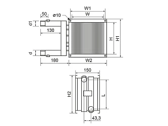 Водяной нагреватель Ecoclima Pro Vent ECT WH-T 600*300